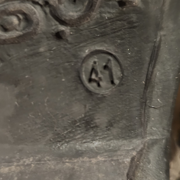 A.S.98 Gray/Black Strappy Ankle Boots Sherling Lined 41 EUC - Picture 7 of 7